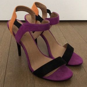 NINE WEST Inspire Tri-Color Suede Heel